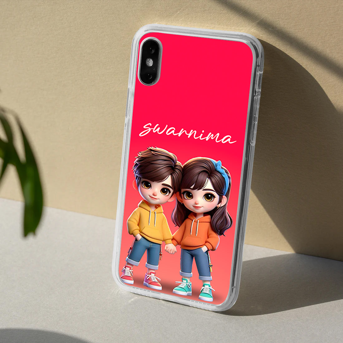 Cute Couple Customize Silicon Mobile Cover