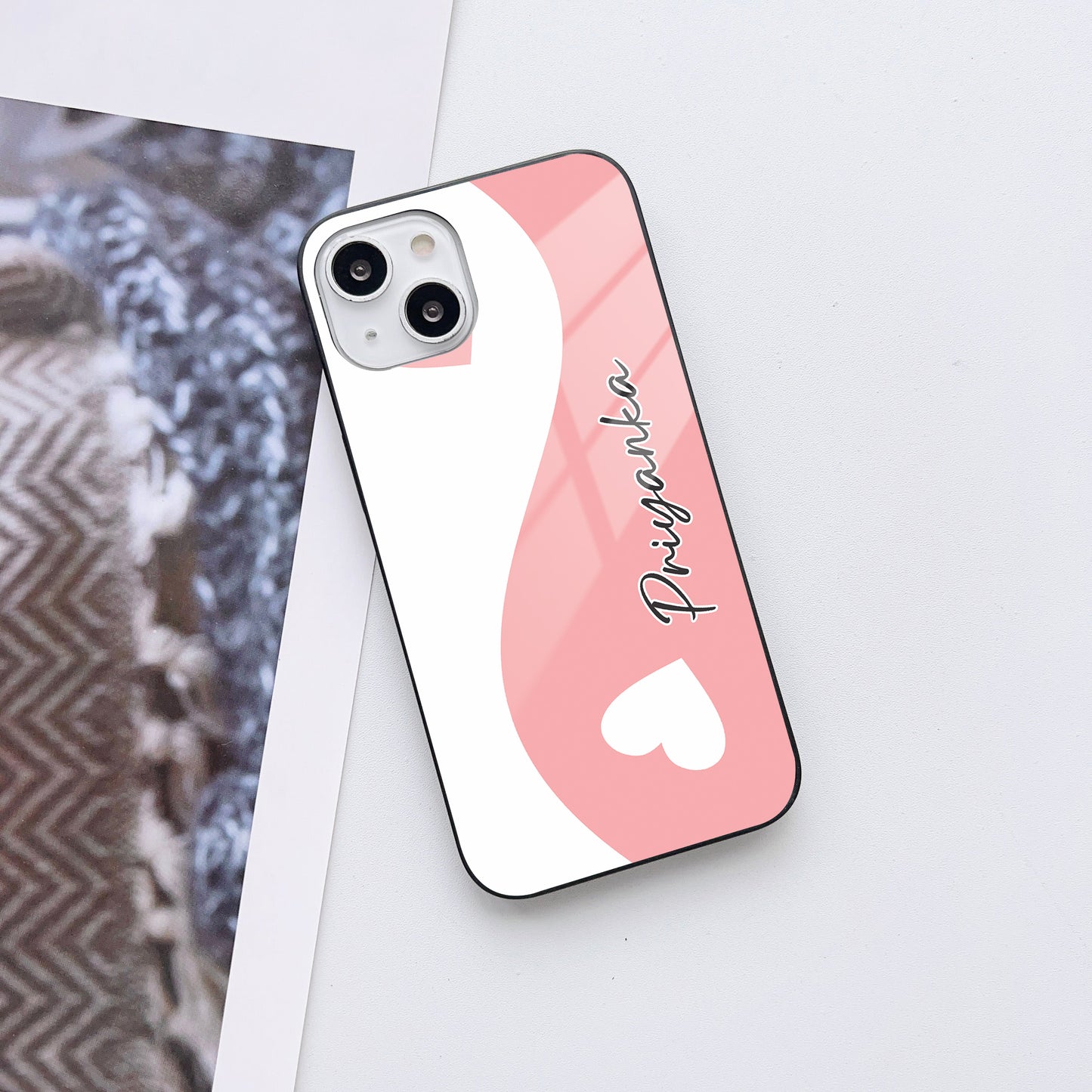 Heartfelt Simplicity Customized Glass Mobile Cover