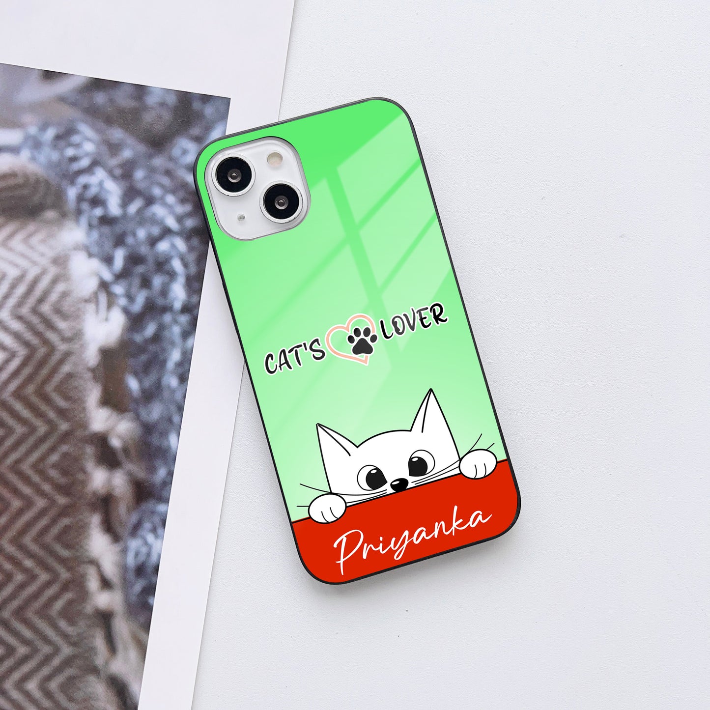 Cat's Lover Customized Glass Mobile Cover