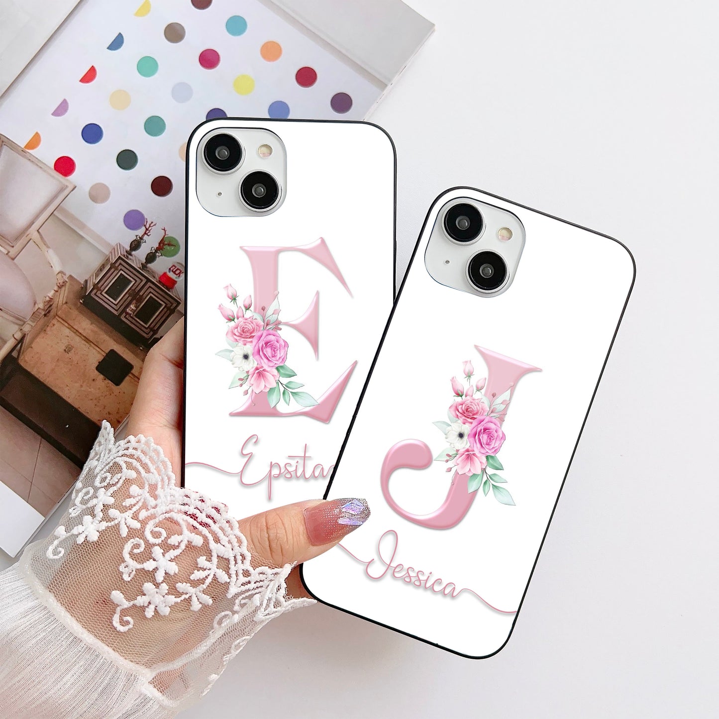 Your Initials Customized Glass Mobile Cover