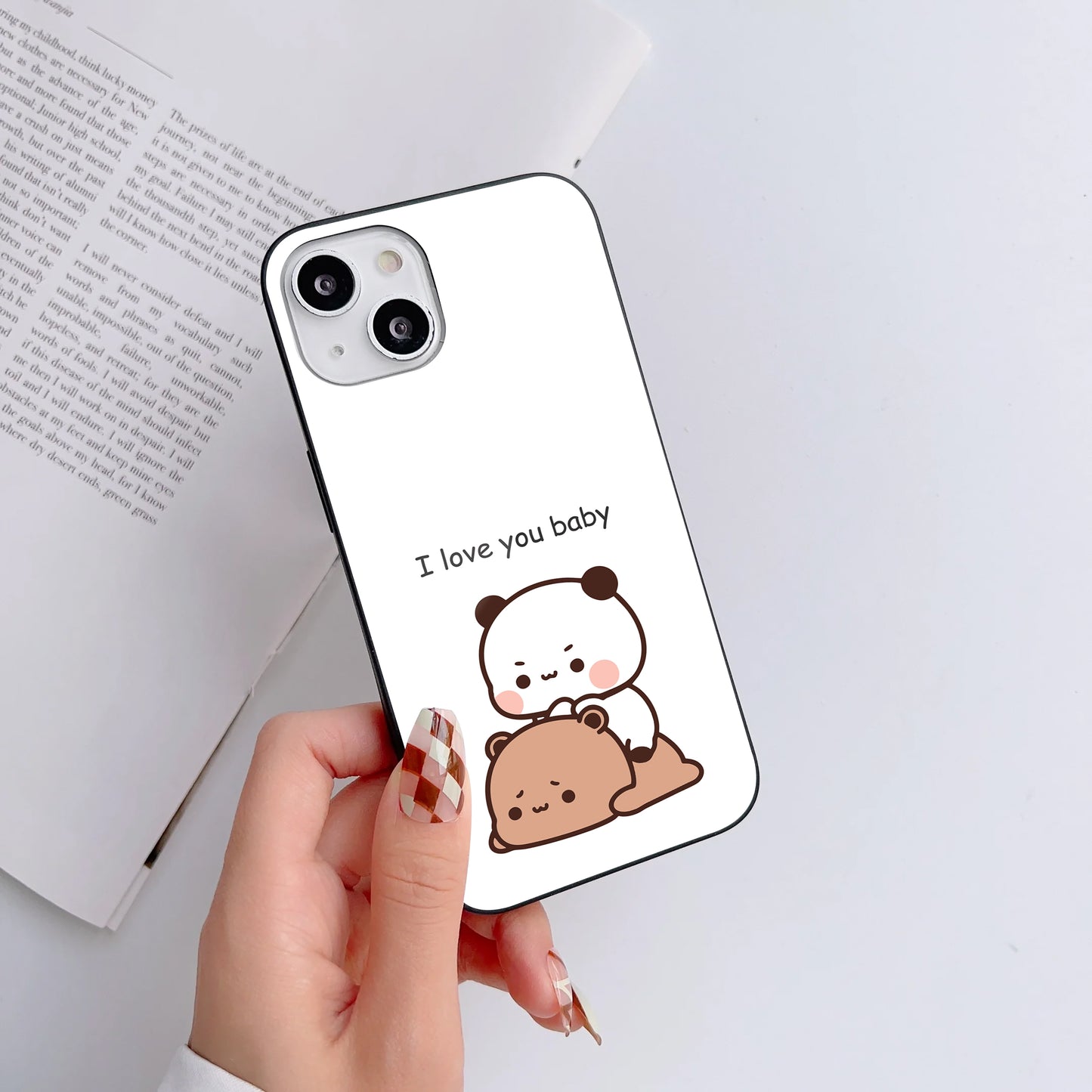 Dudu Bubu Love Pair Glass Mobile Cover