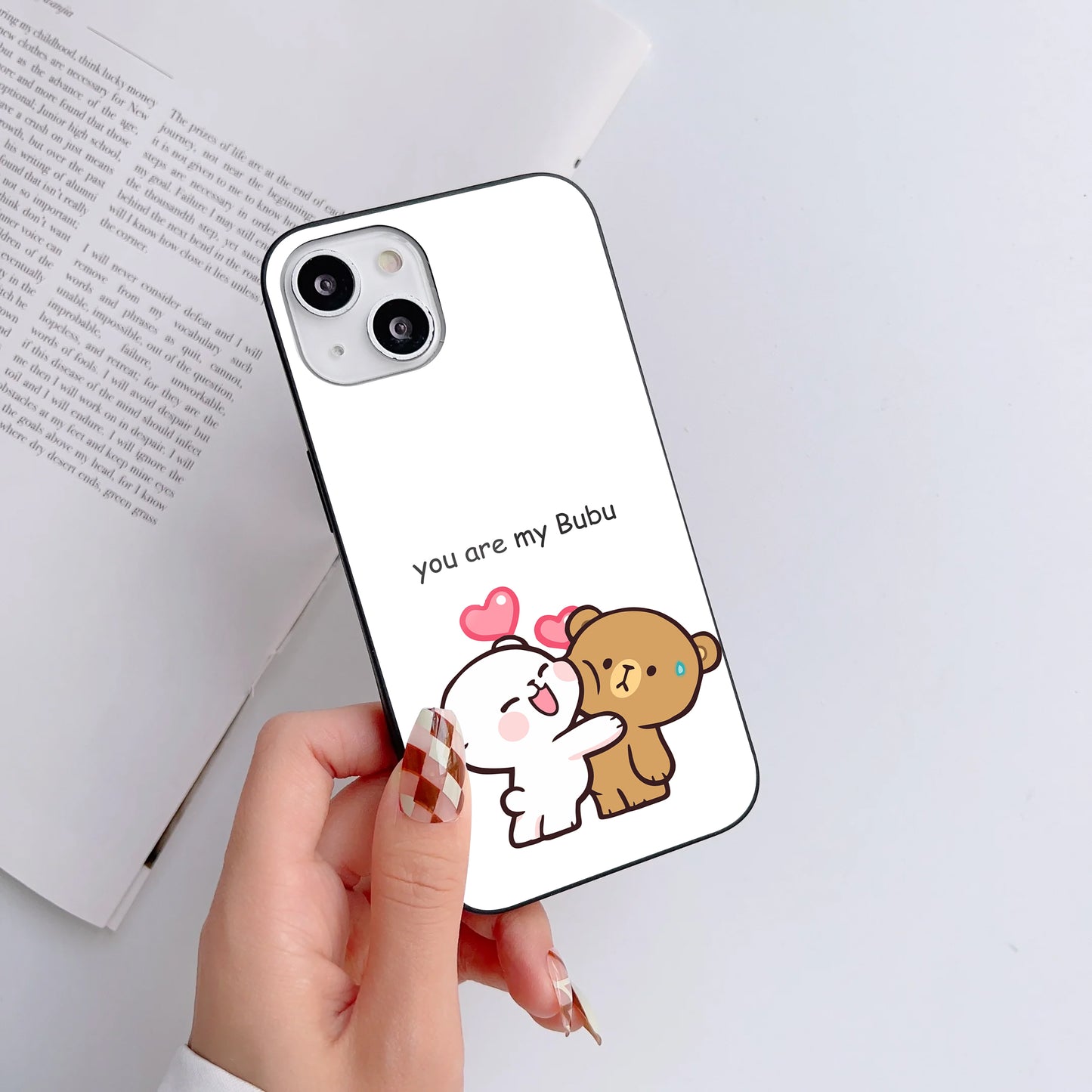 Dudu Bubu Love Pair Glass Mobile Cover