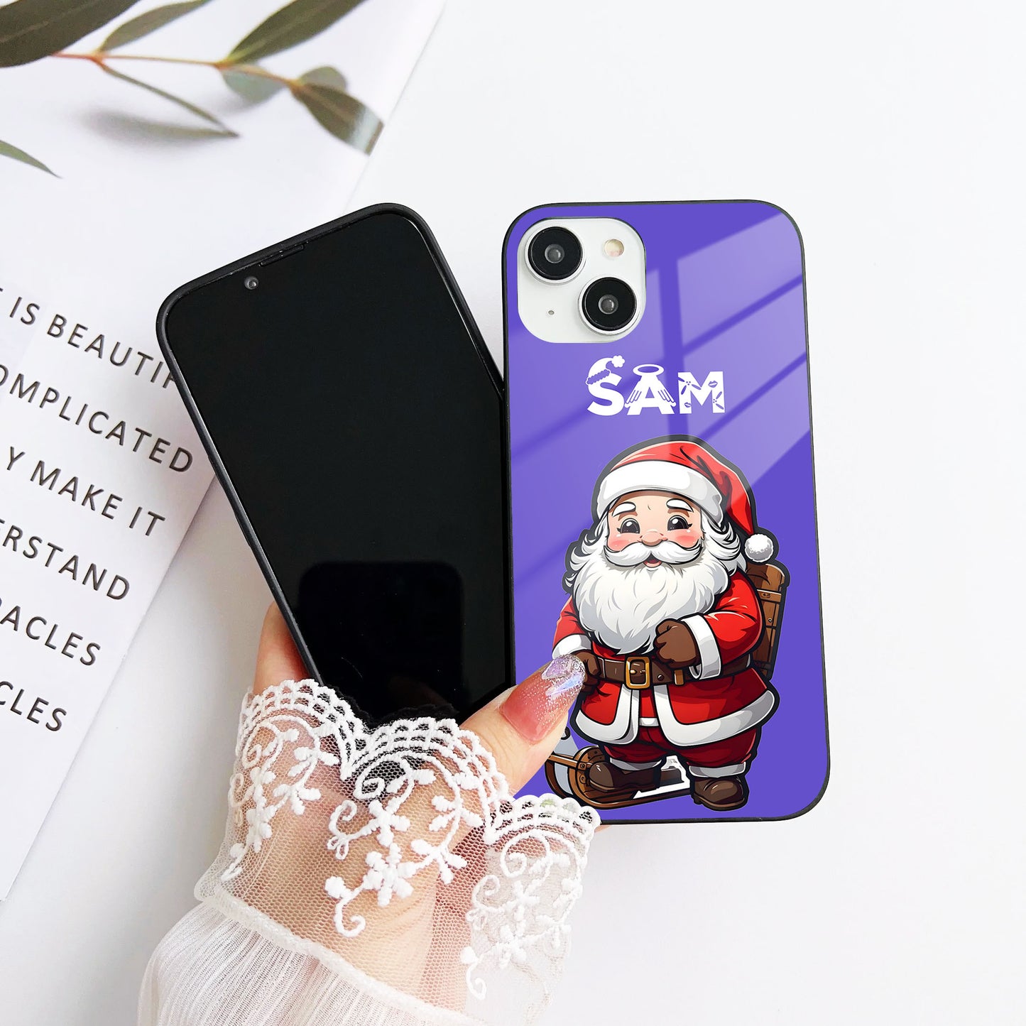 Ho Ho Claus Customized Glass Mobile Cover