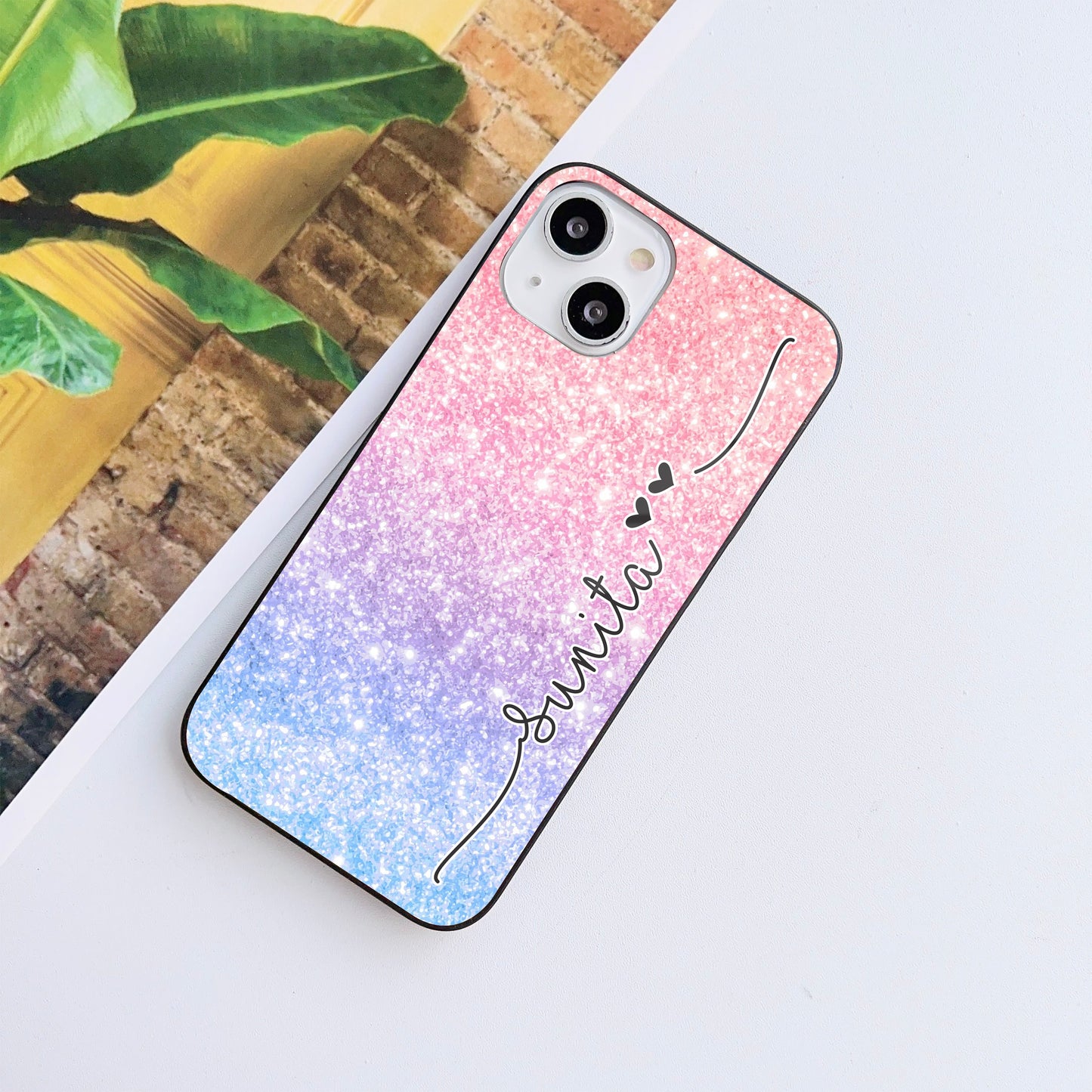 Sparkle & Glittery Vibes Customized Glass Mobile Cover