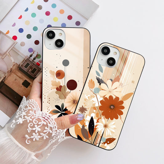 Floral Eclipse Glass Case Mobile Cover