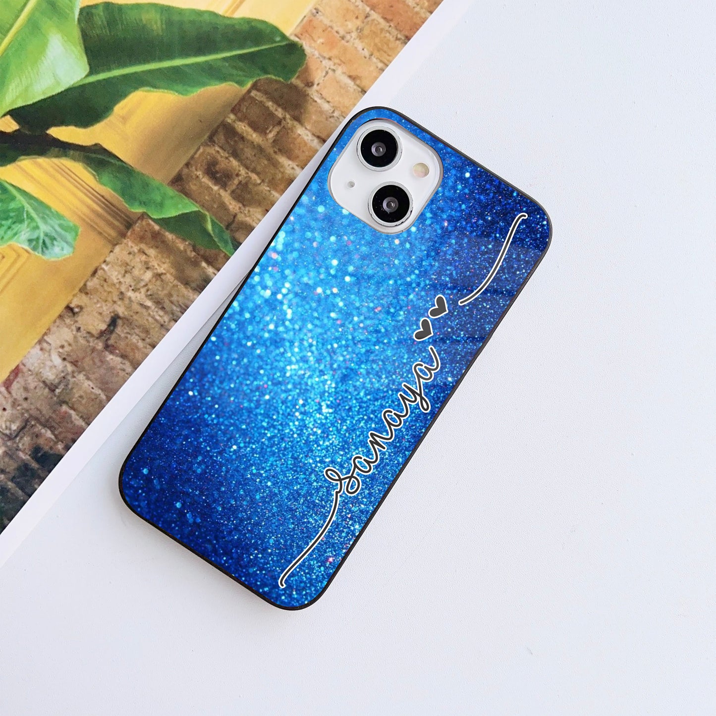 Sparkle & Glittery Vibes Customized Glass Mobile Cover