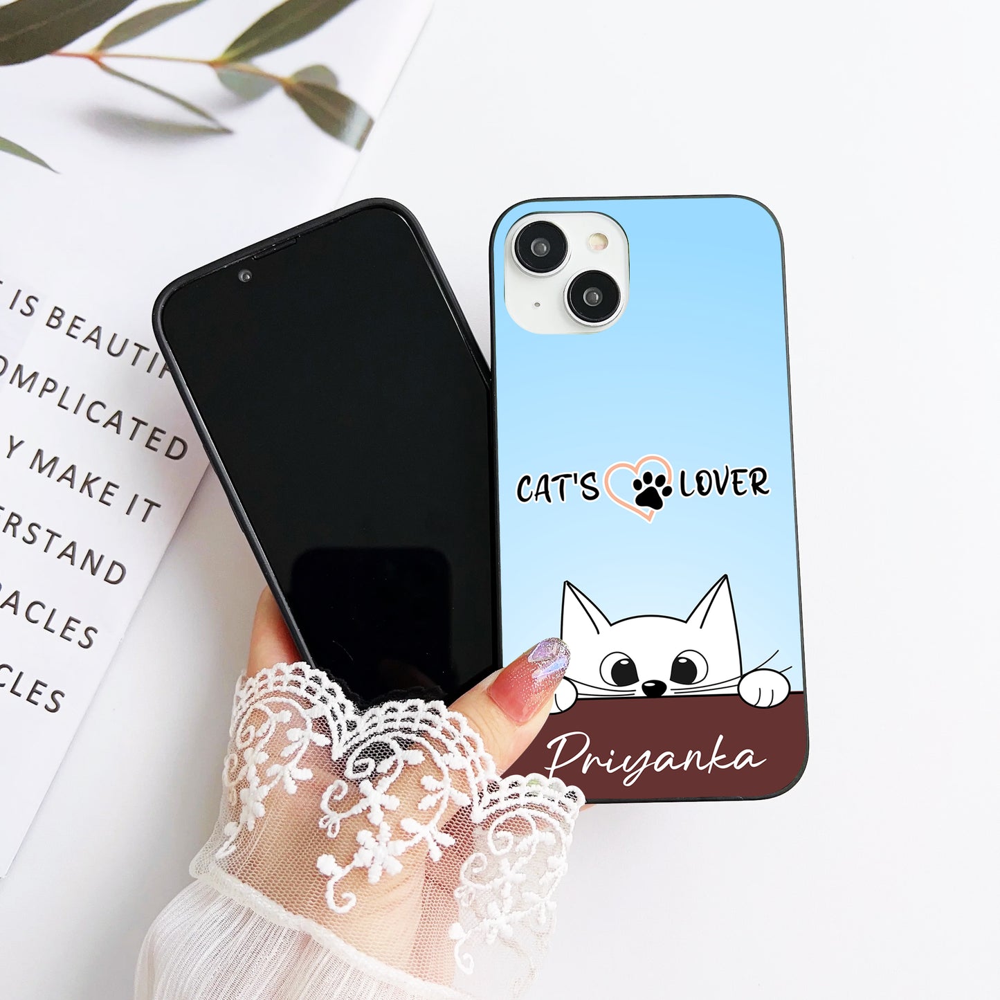 Cat's Lover Customized Glass Mobile Cover