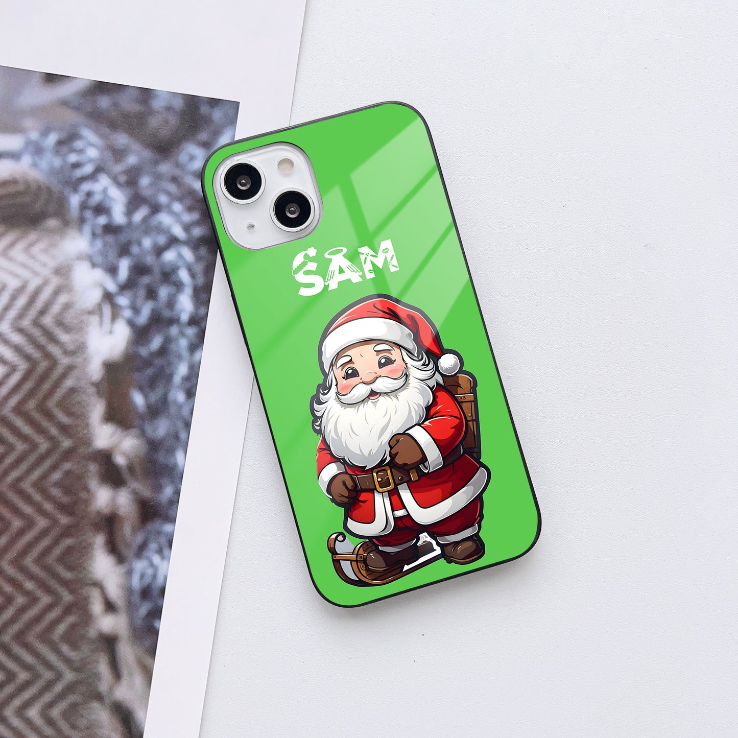 Ho Ho Claus Customized Glass Mobile Cover