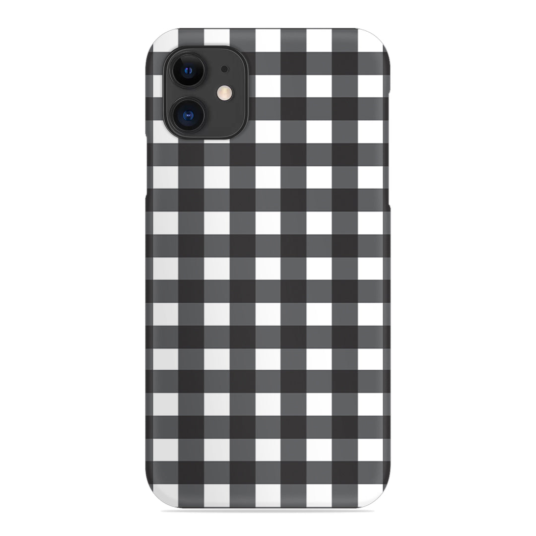 Black Check Slim Case For iPhone