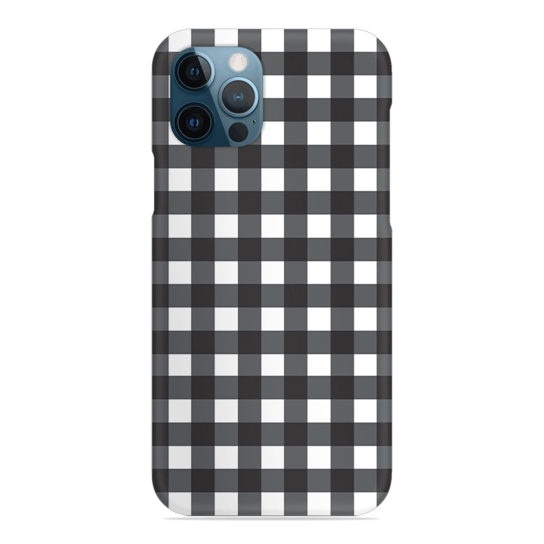 Black Check Slim Case For iPhone