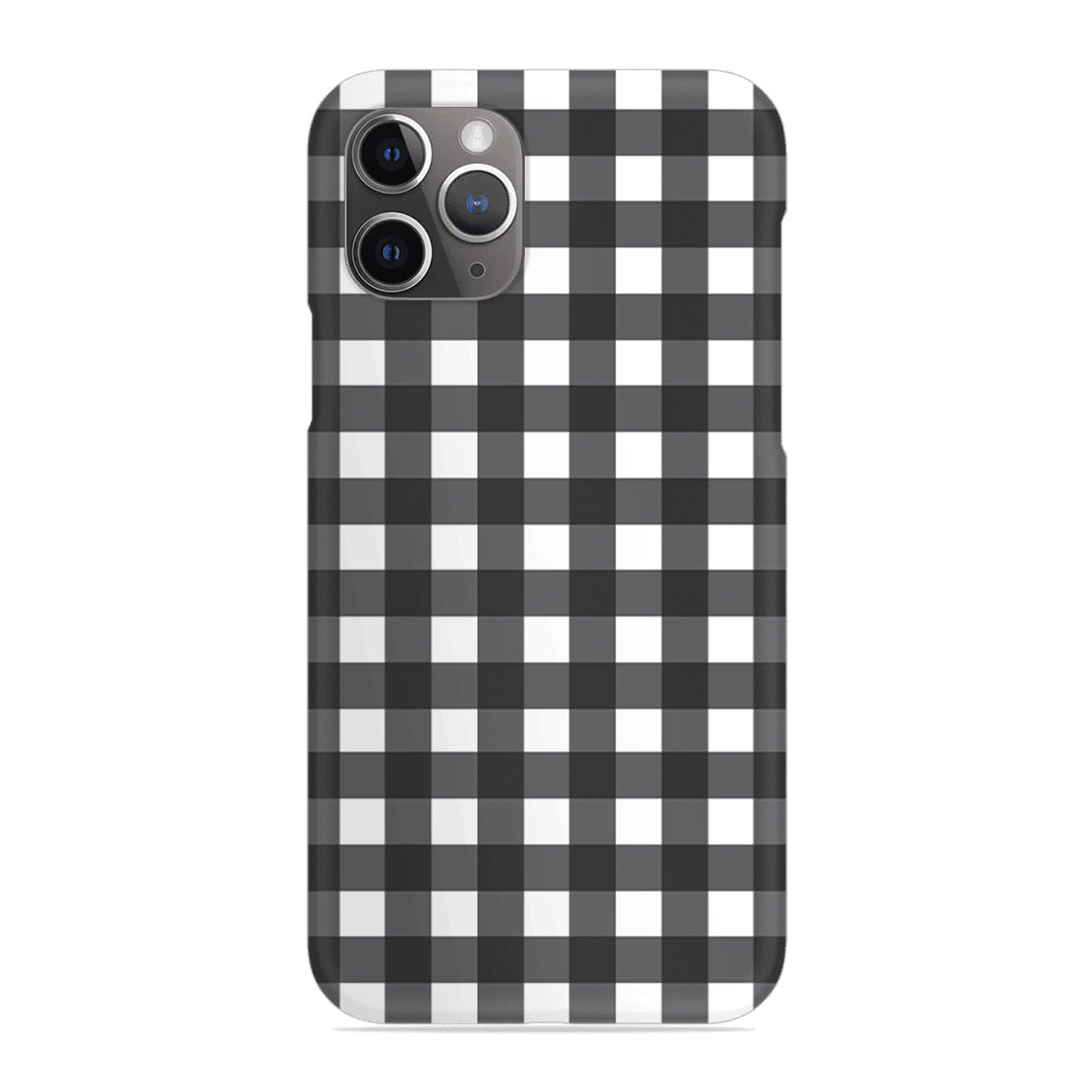 Black Check Slim Case For iPhone