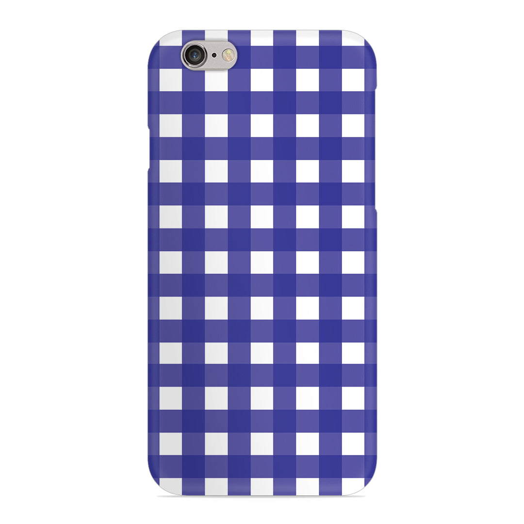 Royal Blue Check Slim Case For iPhone