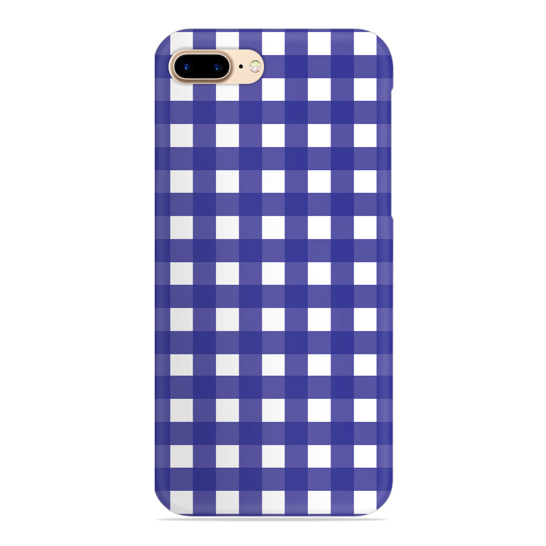 Royal Blue Check Slim Case For iPhone