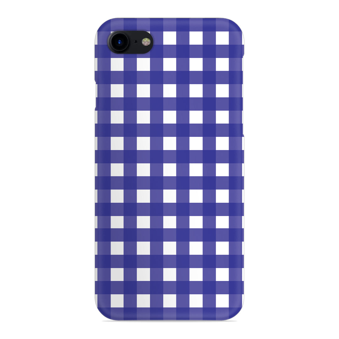 Royal Blue Check Slim Case For iPhone