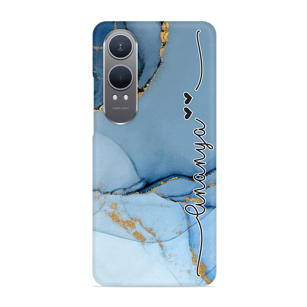 Marble Print Customize Name Slim Case For OnePlus