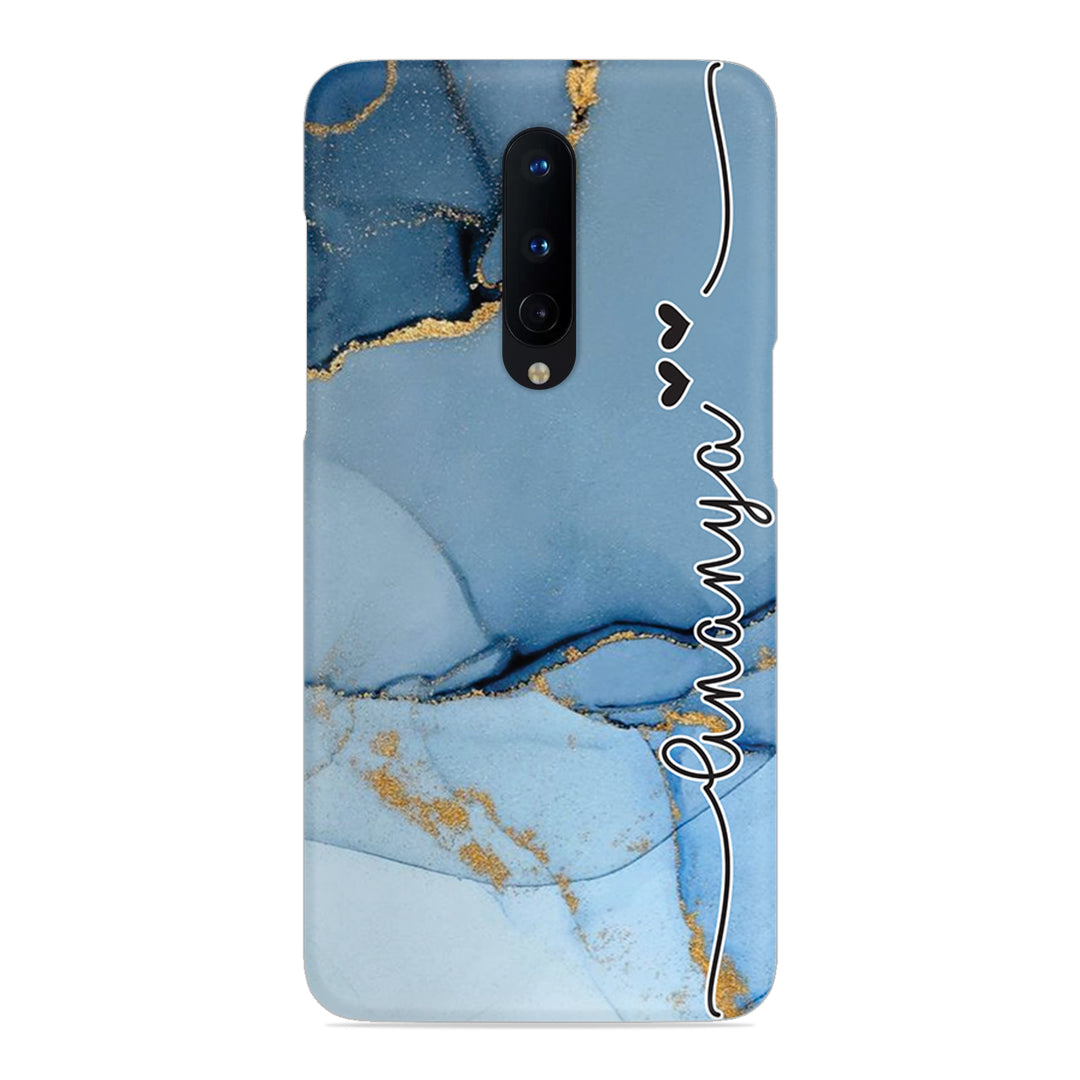 Marble Print Customize Name Slim Case For OnePlus