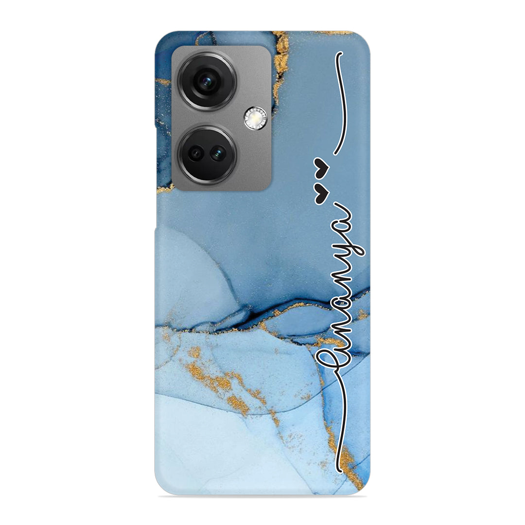 Marble Print Customize Name Slim Case For OnePlus