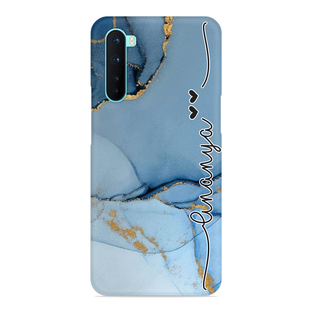 Marble Print Customize Name Slim Case For OnePlus