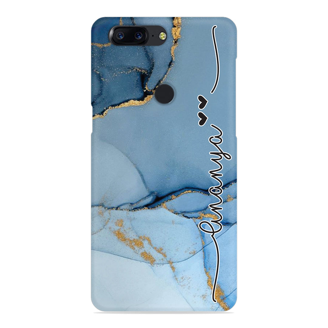 Marble Print Customize Name Slim Case For OnePlus