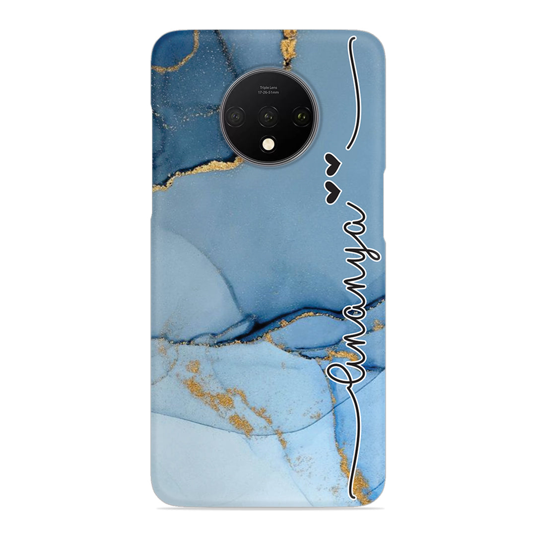 Marble Print Customize Name Slim Case For OnePlus