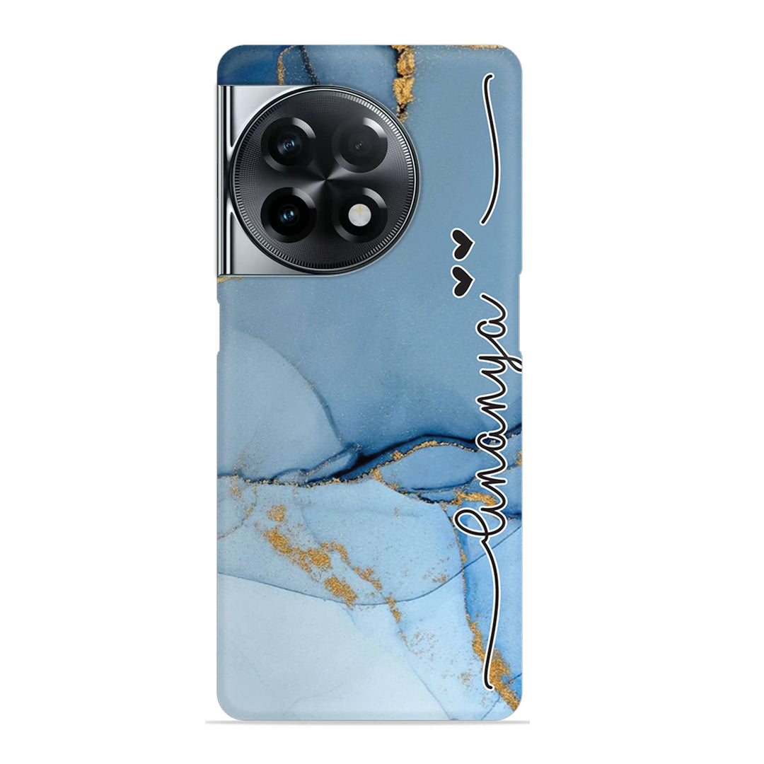 Marble Print Customize Name Slim Case For OnePlus