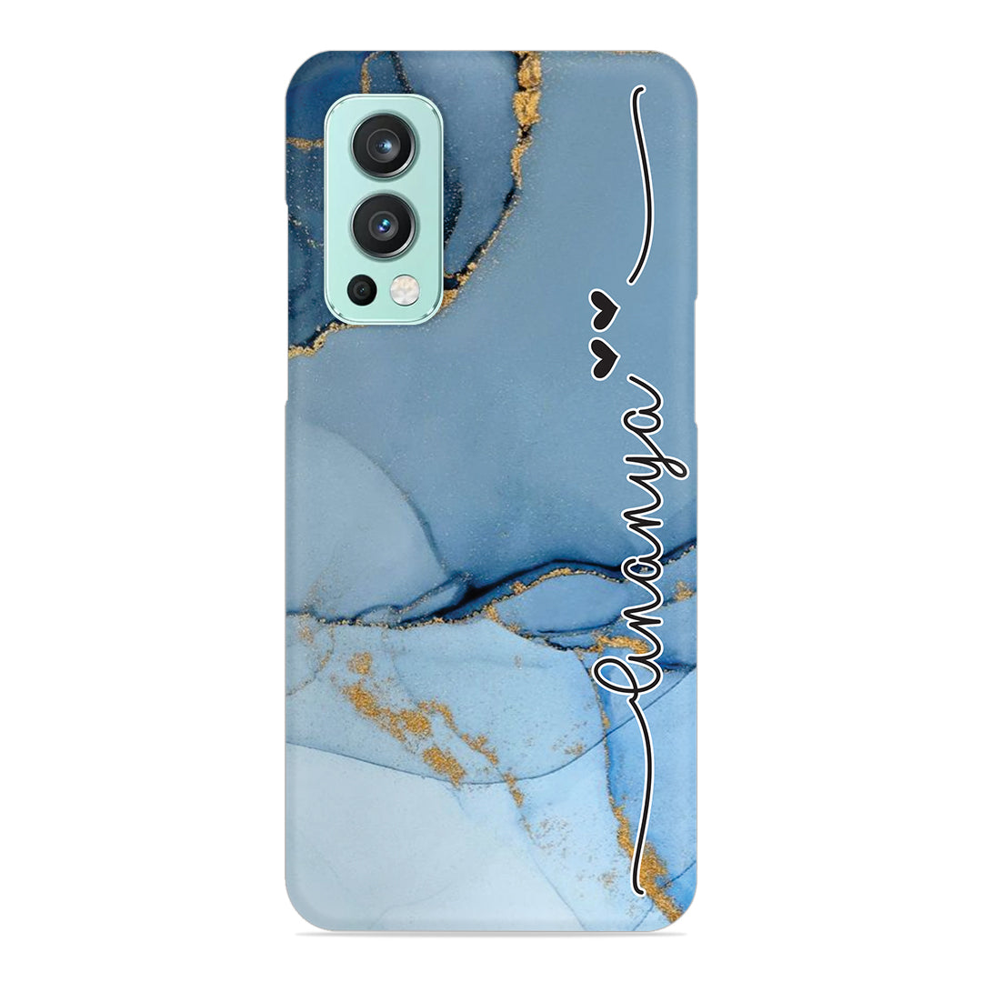 Marble Print Customize Name Slim Case For OnePlus