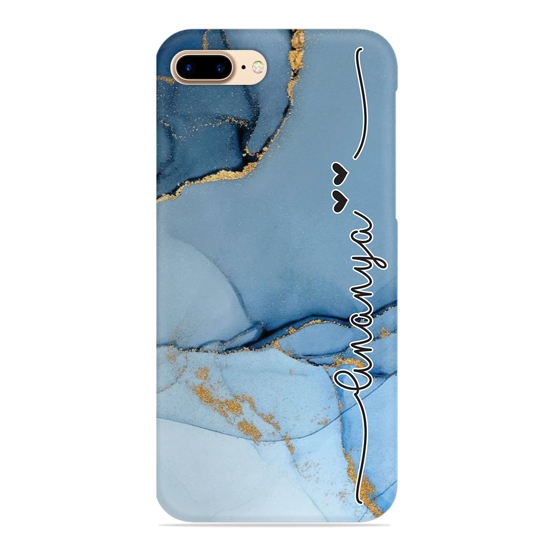 Marble Print Customize Name Slim Case For iPhone