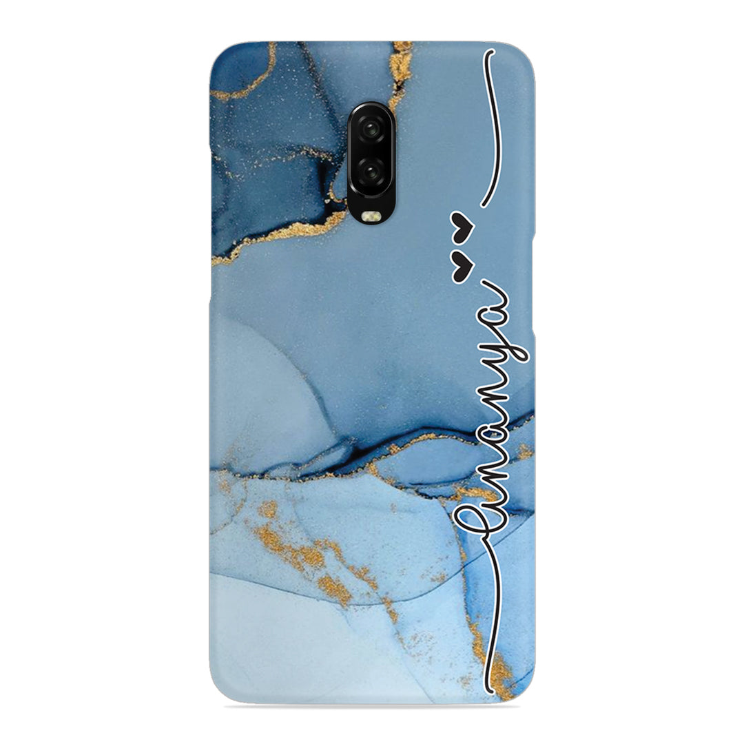 Marble Print Customize Name Slim Case For OnePlus