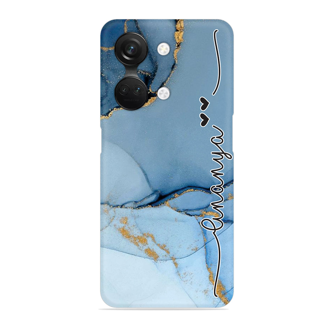 Marble Print Customize Name Slim Case For OnePlus