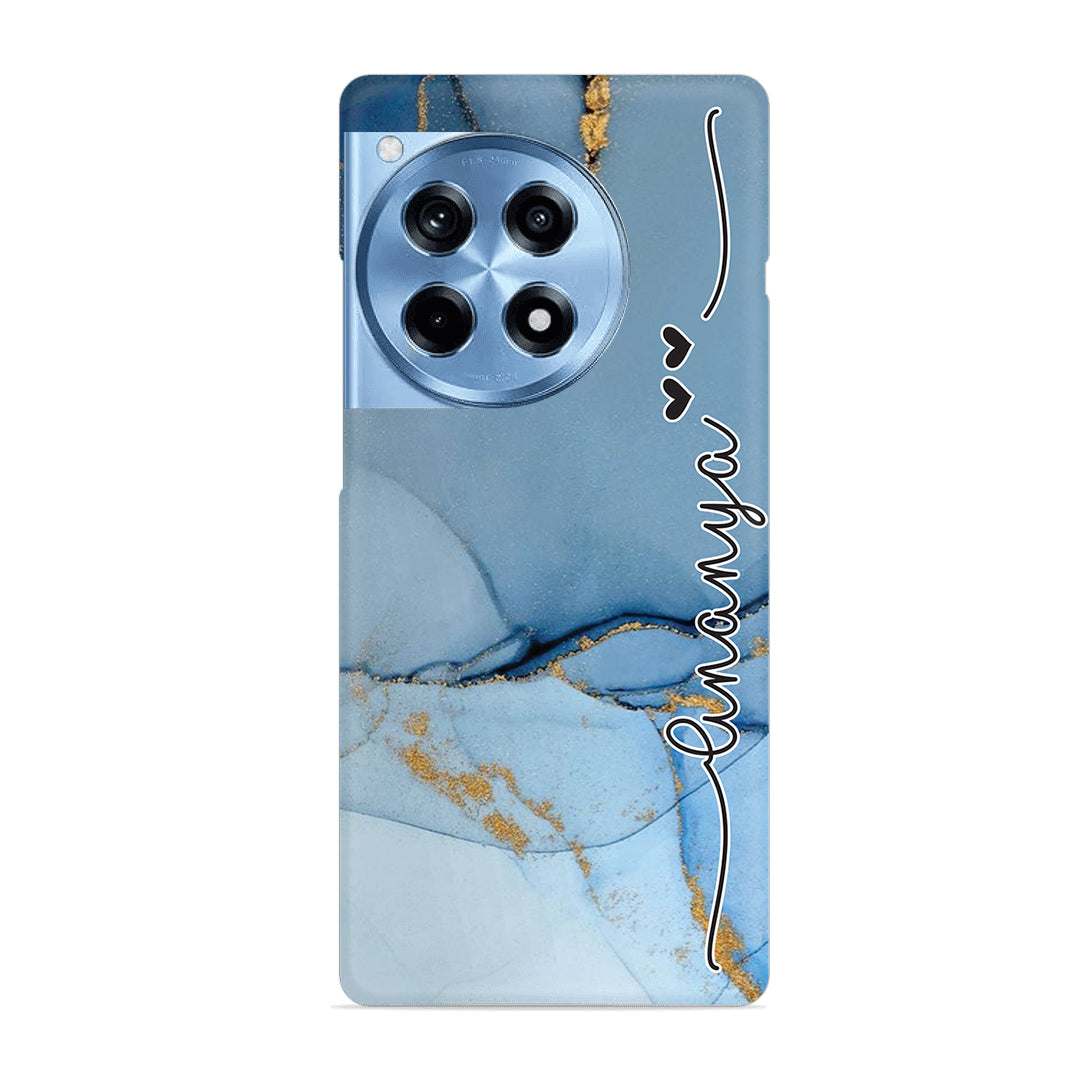 Marble Print Customize Name Slim Case For OnePlus