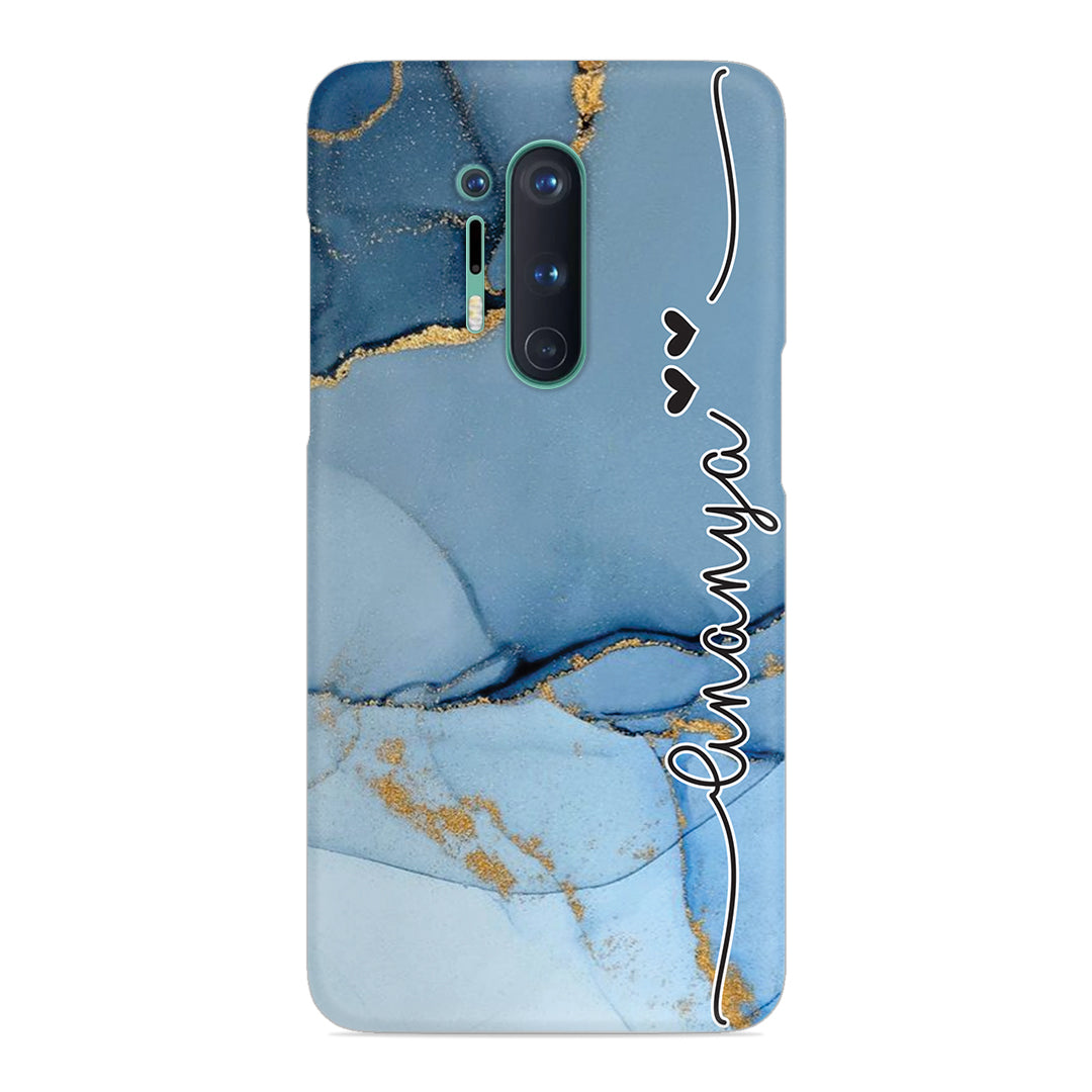 Marble Print Customize Name Slim Case For OnePlus