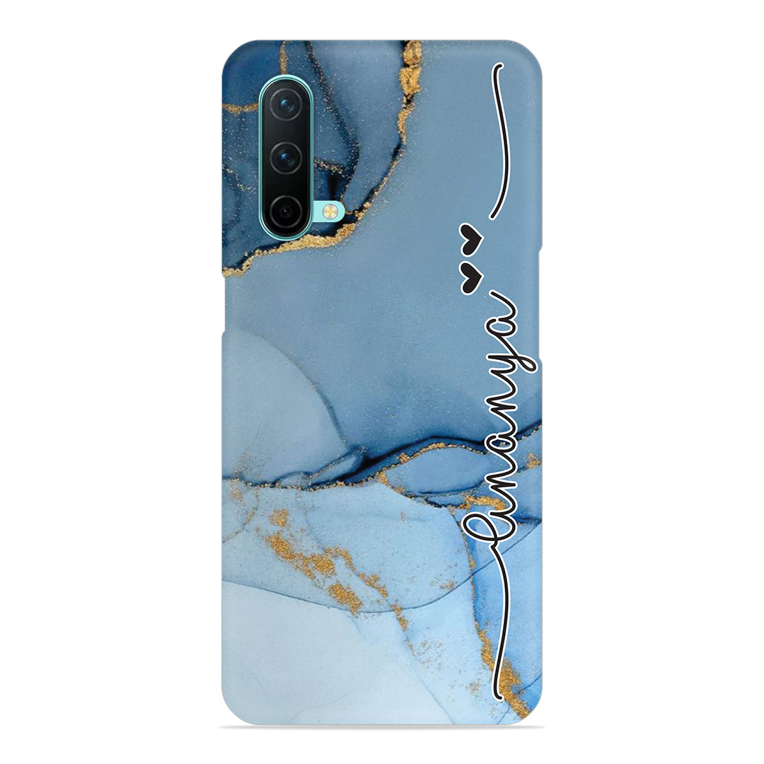 Marble Print Customize Name Slim Case For OnePlus