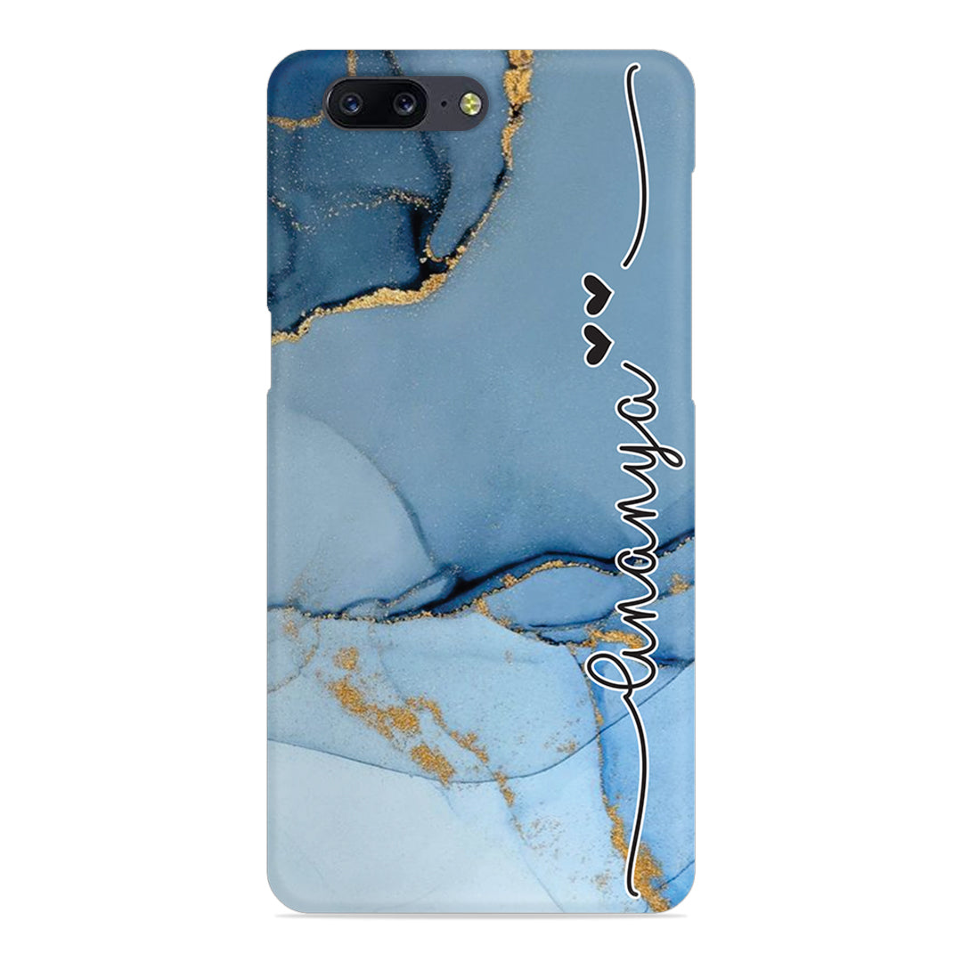 Marble Print Customize Name Slim Case For OnePlus