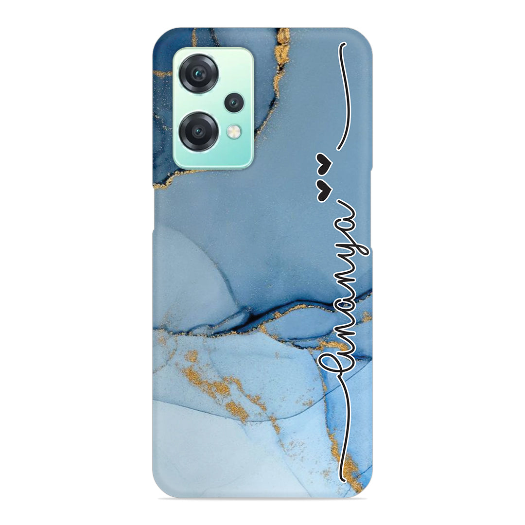 Marble Print Customize Name Slim Case For OnePlus