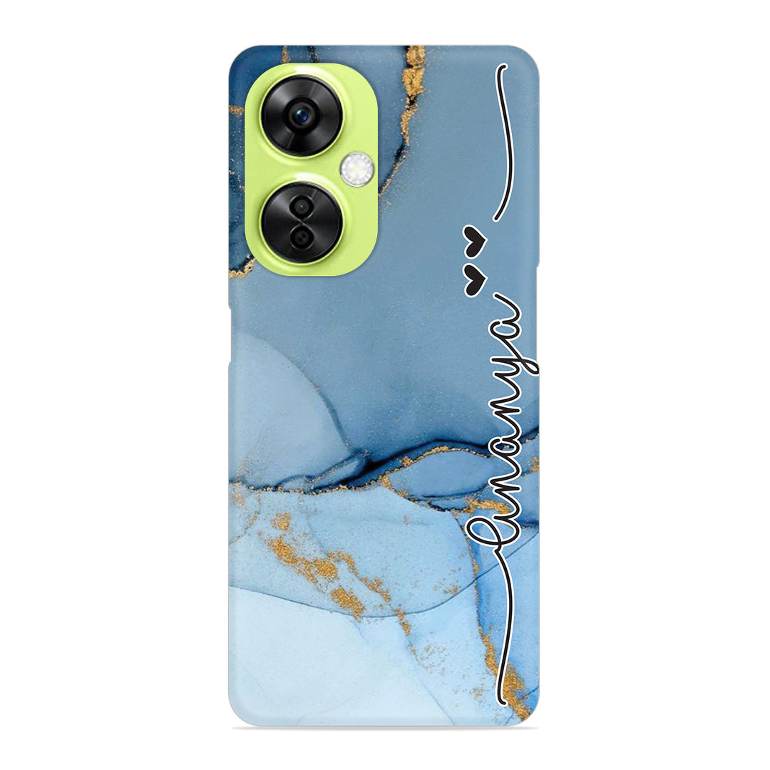 Marble Print Customize Name Slim Case For OnePlus