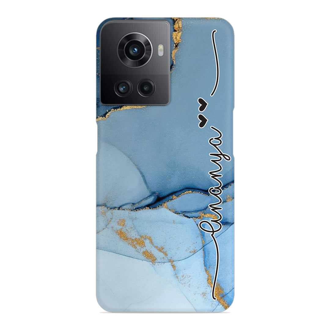 Marble Print Customize Name Slim Case For OnePlus