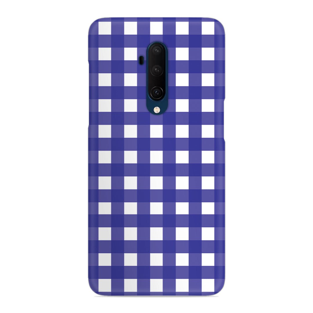 Royal Blue Check Slim Case For OnePlus