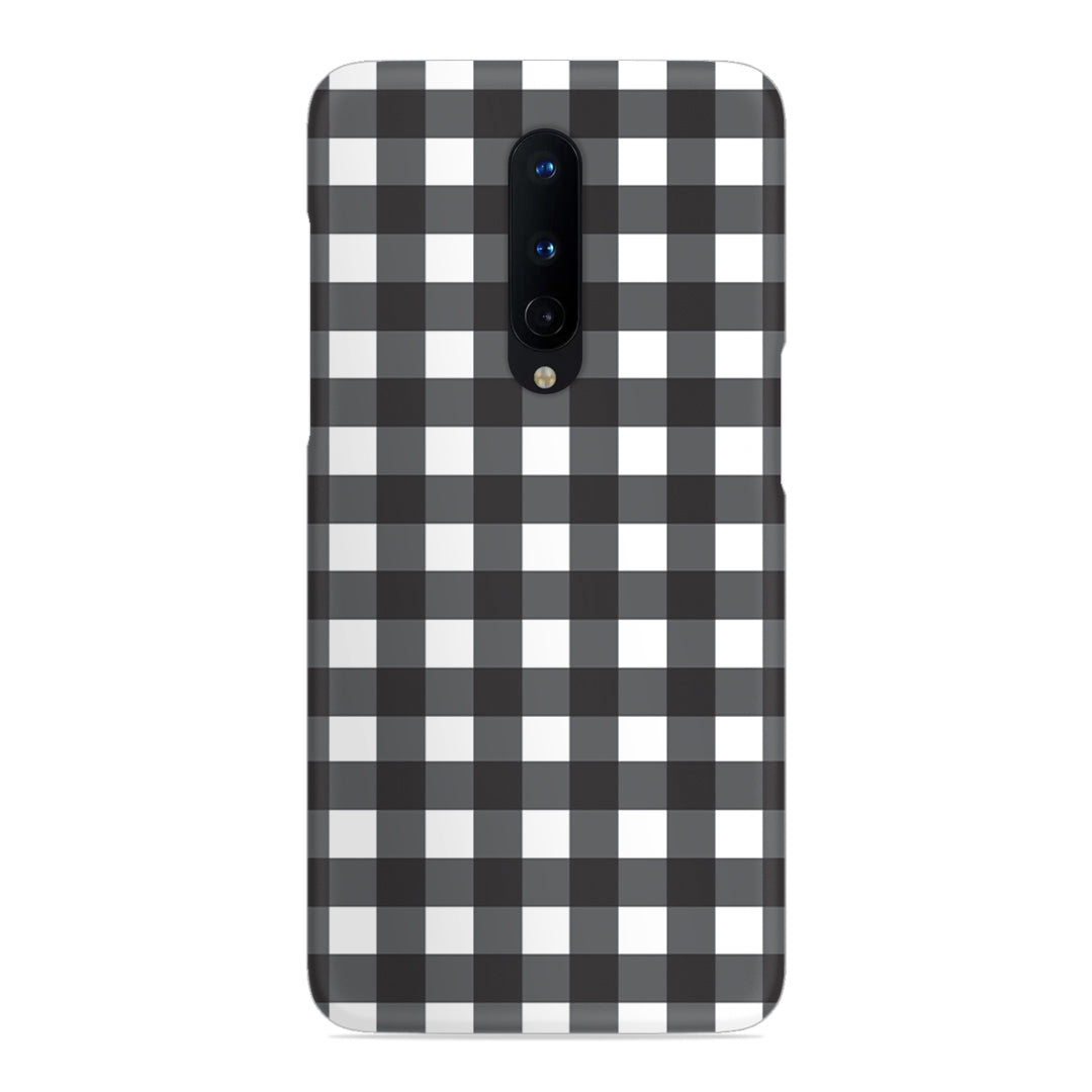 Black Check Slim Case For OnePlus