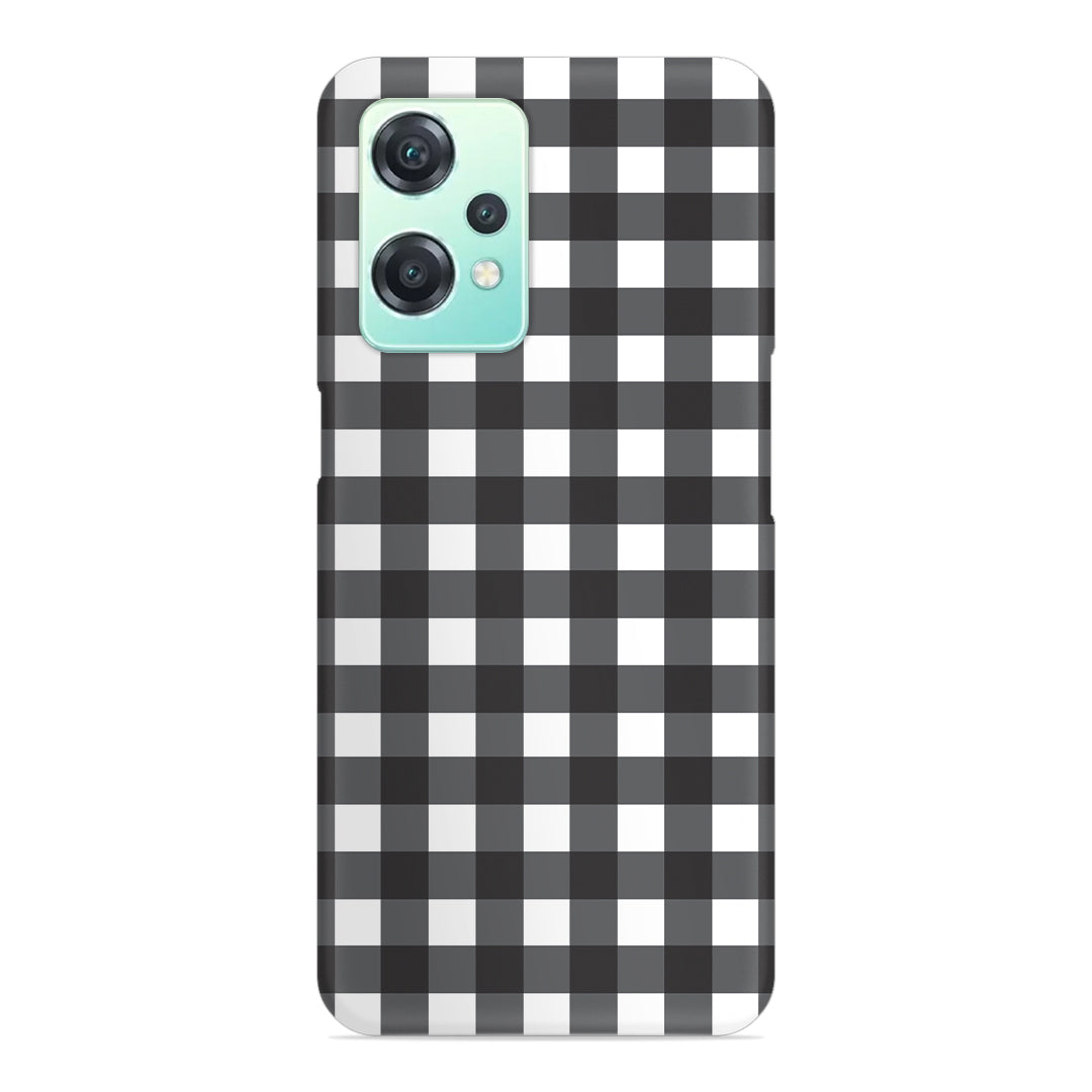 Black Check Slim Case For OnePlus