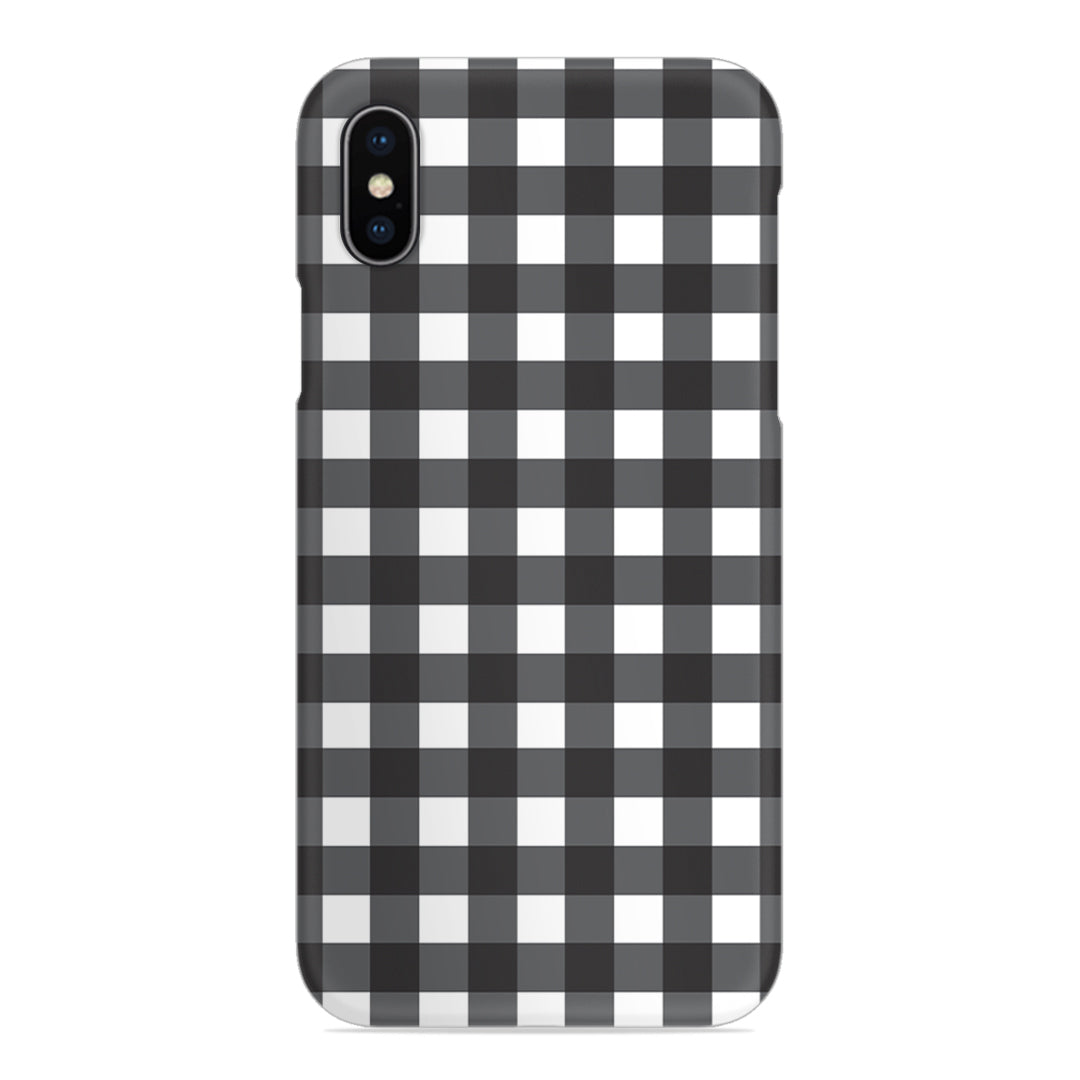 Black Check Slim Case For iPhone