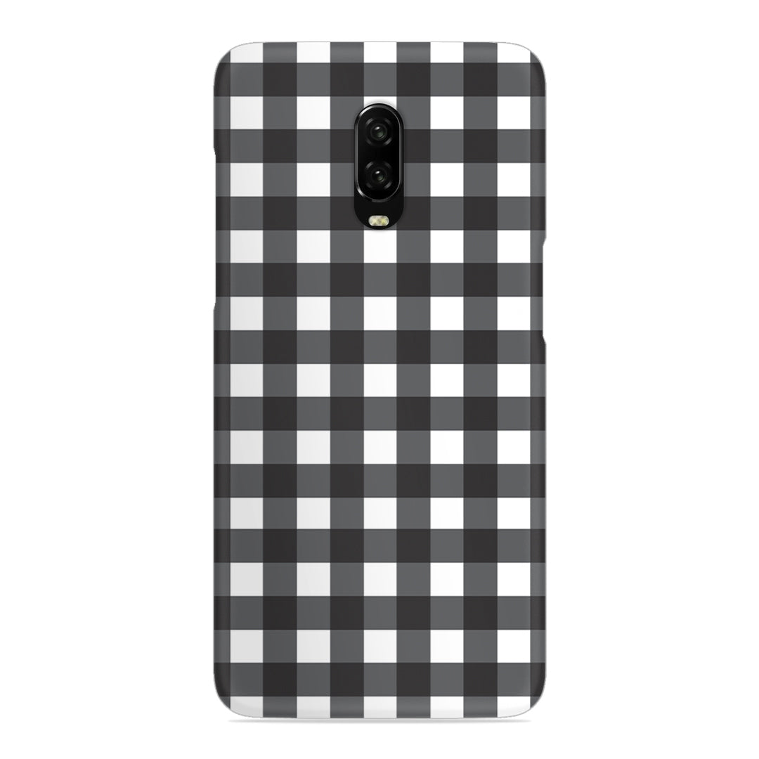 Black Check Slim Case For OnePlus