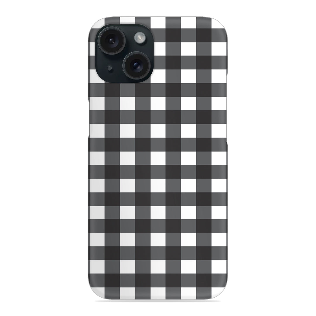 Black Check Slim Case For iPhone