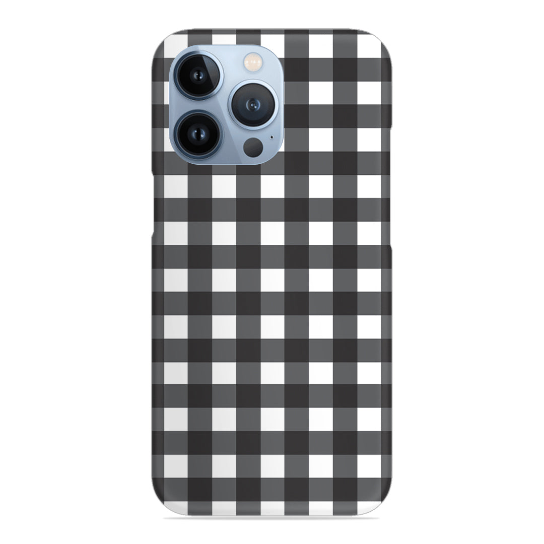 Black Check Slim Case For iPhone