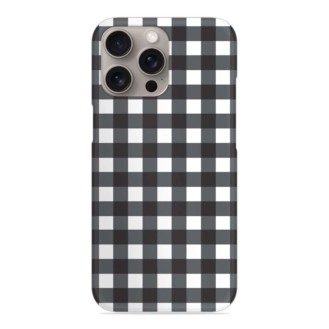 Black Check Slim Case For iPhone