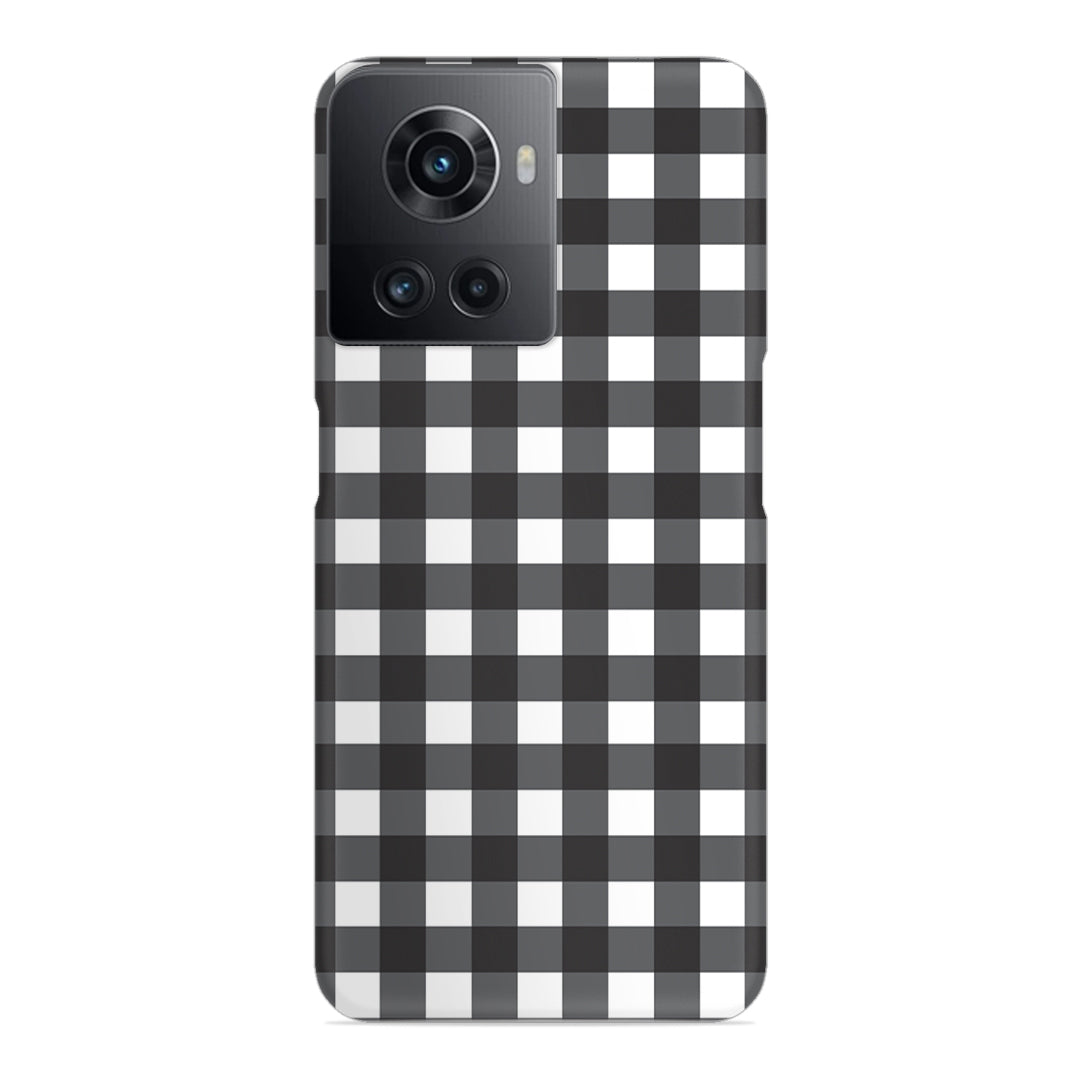 Black Check Slim Case For OnePlus