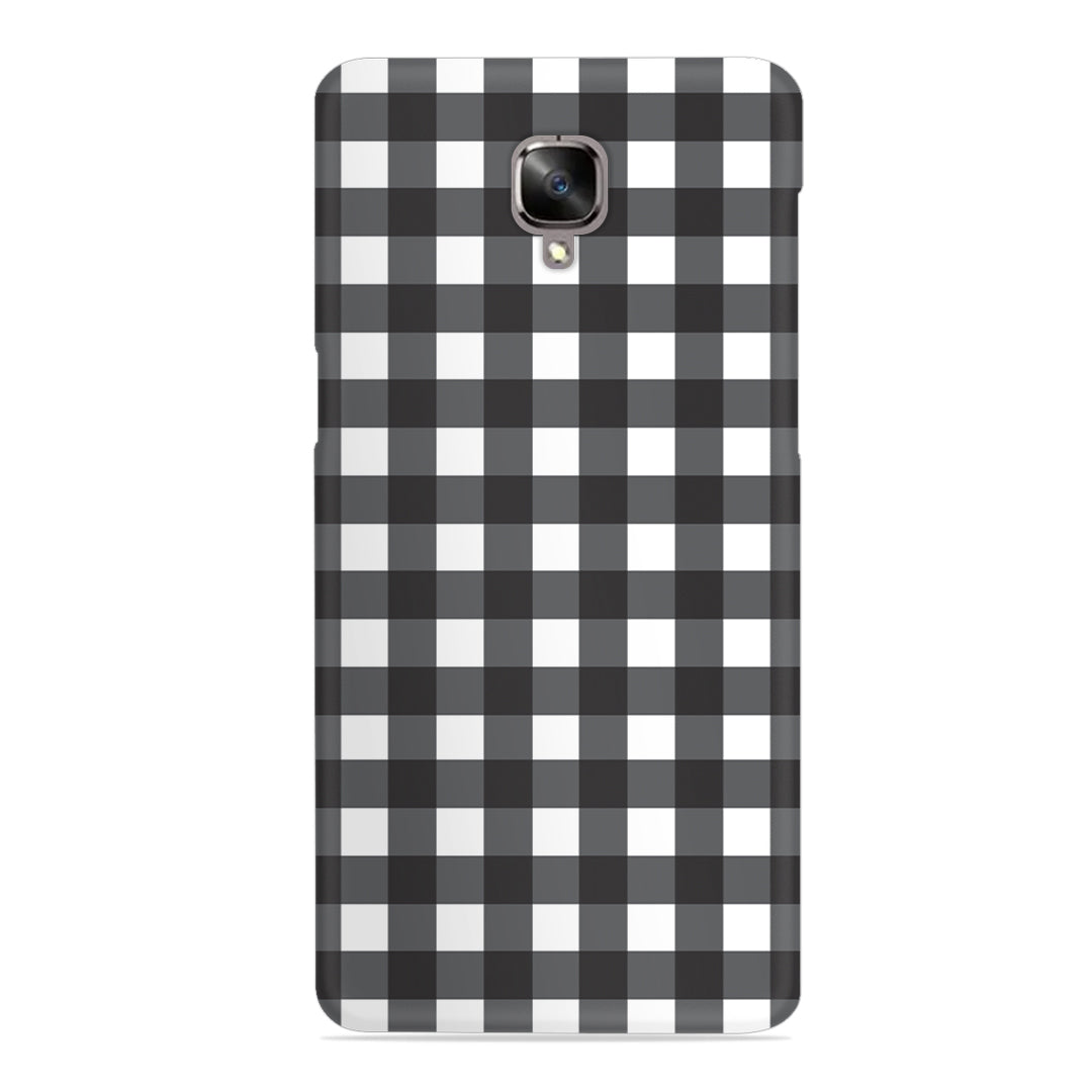 Black Check Slim Case For OnePlus