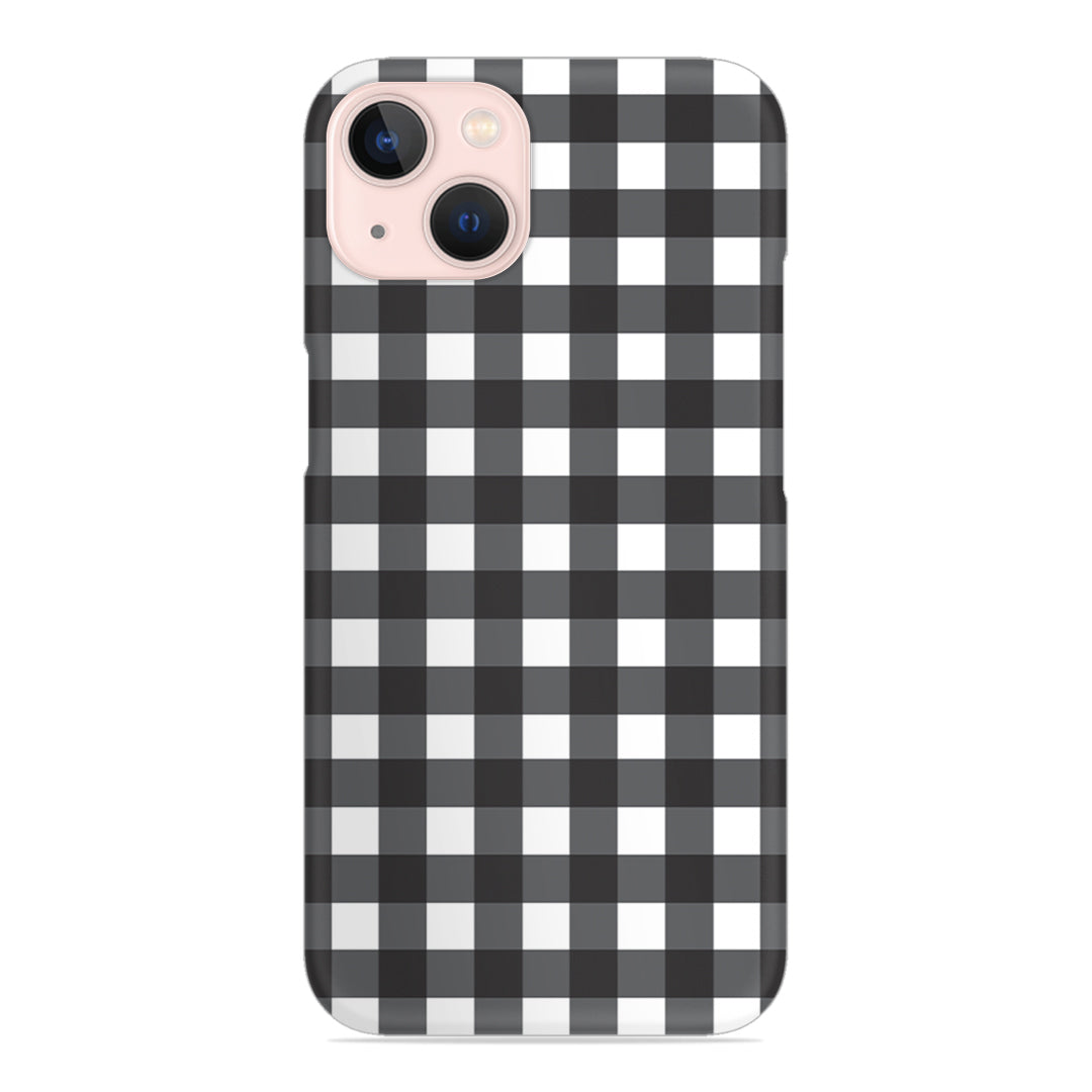 Black Check Slim Case For iPhone