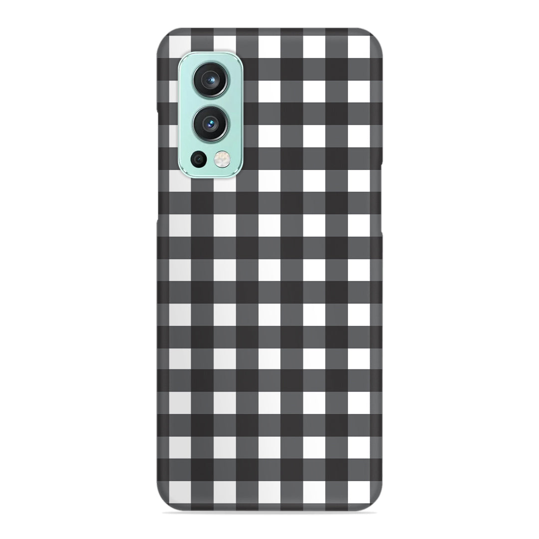 Black Check Slim Case For OnePlus