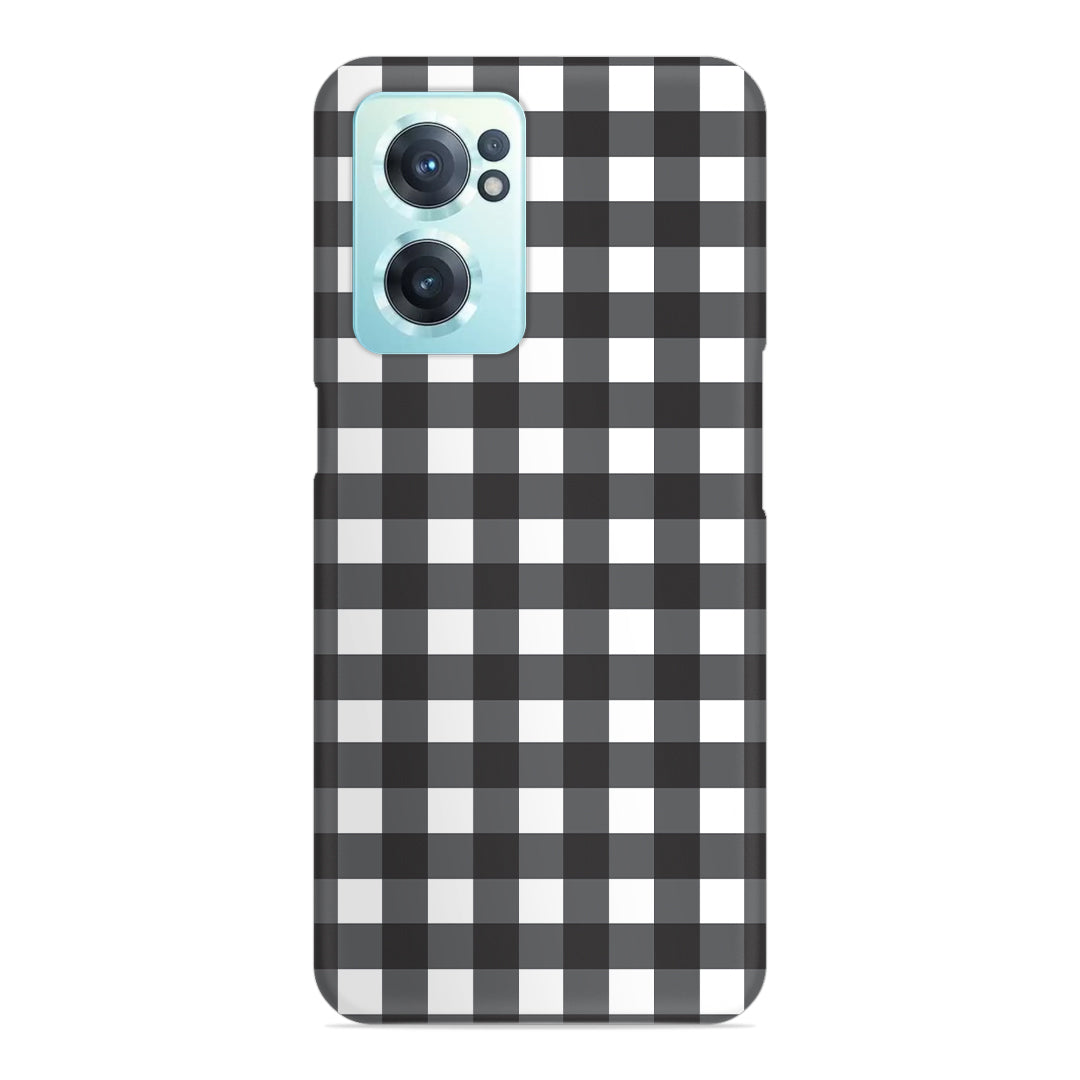 Black Check Slim Case For OnePlus