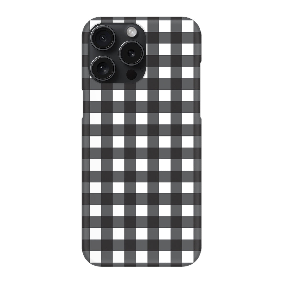 Black Check Slim Case For iPhone